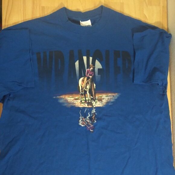 Vintage 90s Wrangler Leave Only Hoofprints Take Only Memories T-Shirt - Picture 2 of 9